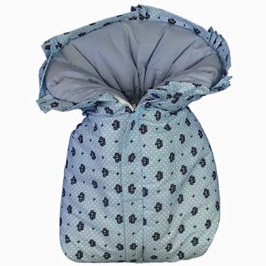 Imagem de Cobertor Saco Manta para Bebê Analu Kids 60x40x14cm - Estampa Coroa Azul