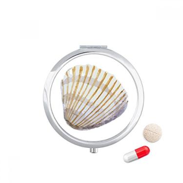 Imagem de Caixa de comprimidos Yellow Scallop Marine Life Ilustration Pocket Medicine Storage Box Dispenser recipiente