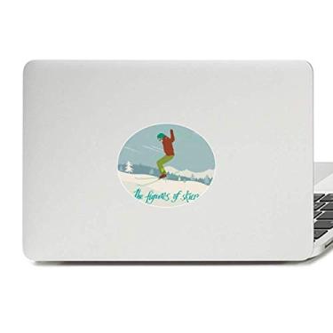 Imagem de Esqui, Esqui, Esqui, Esqui, Esqui, Esportes, Ilustração, Vinil Emblema Gráfico, Laptop Adesivo Notebook Decalque