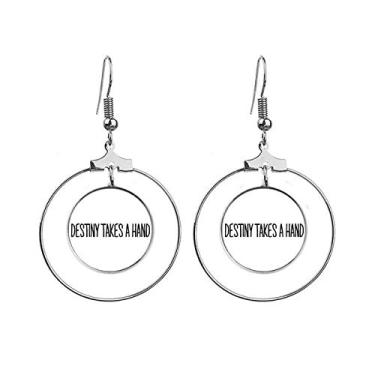 Imagem de Destiny Takes A Hand Art Deco, brincos modernos, pendurados, joias, círculos