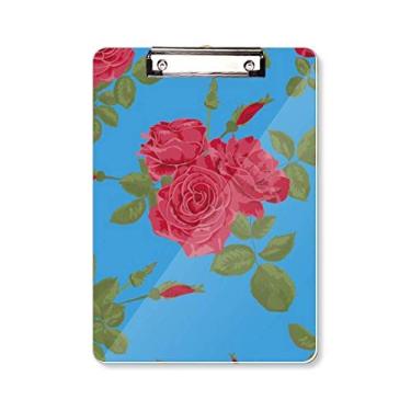 Imagem de Placa de suporte para placa de prancheta azul vermelha para desenho A4