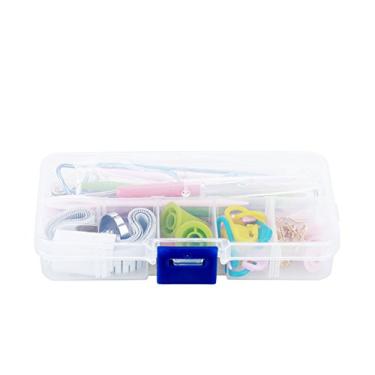 Imagem de Kit de acessórios de tricô 56 Pcs Ferramentas básicas de tricô e crochê Kit de costura Suprimentos com fita métrica, porta agulha, tesoura e outros acessórios