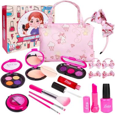 Crianças Garotas Lavável Maquiagem Conjunto De Brinquedos Com Real  Cosmético Caixa - Maquiagem & Beleza Kit - Ideal Aniversário E Natal  Presente Para