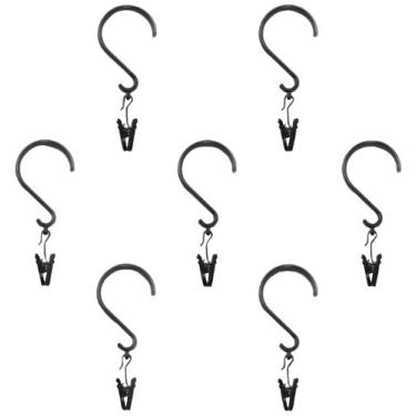 Imagem de Decopolitan Pacote com 7 anéis com clipe para tratamento de janela, café expresso preto