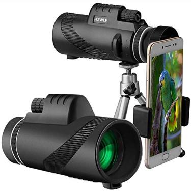 Imagem de 2021 O mais novo telescópio monocular à prova d'água, 40x60 de alta potência HD com visão noturna em baixa luminosidade, conecte o celular e tire fotos para observação de pássaros