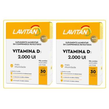 Imagem de Kit 2 Lavitan Vitamina D 2.000Ui C/30 Comprimidos - Cimed - Cimed Ind