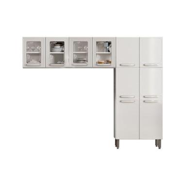 Imagem de Kit de Cozinha Modulada 3 Peças Evidence  (2 Armários + 1 Paneleiro) CPT50 Branco - Bertolini