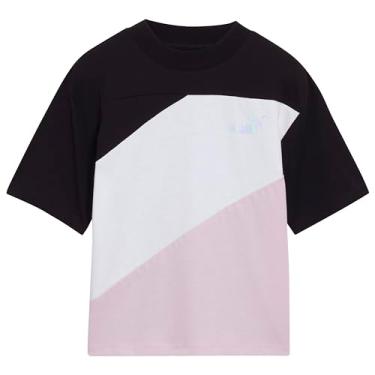 Imagem de PUMA Camiseta para meninas, Preto/roxo, GG
