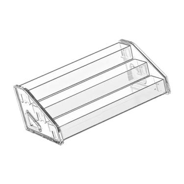 Imagem de Generic Rack de armazenamento acrílico display riser mesa organizador claro desafio moedas rack titular para medalhas, emblemas figuras quarto, 3 níveis