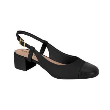 Imagem de Sapato Scarpin Slingback Aberto Feminino Beira Rio Conforto