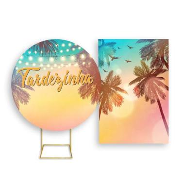 Imagem de Painel De Festa Redondo 1,50x1,50 + Painel Vertical 1,50x2,20 - Tardez