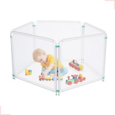 Imagem de Kit Cercado Grade Tela De Bebê/ Cachorro Segurança Infantil Portátil -