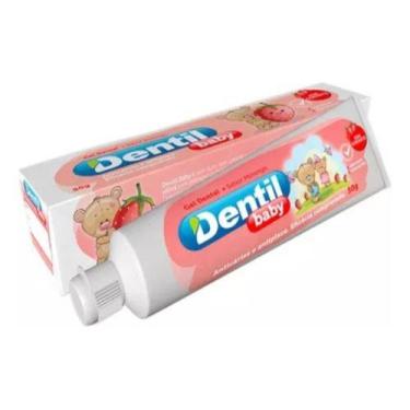 Imagem de Gel Dental Dentil Baby Morango Sem Flúor 50g Xilitol Pasta