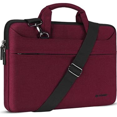 Imagem de DOMISO Bolsa de ombro para laptop de 15,6 polegadas para mulheres e homens, viagem de negócios, trabalho, computador, maleta, compatível com MacBook Pro/Max de 16 polegadas, HP Dell XPS 16 de 15,6