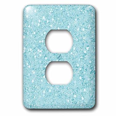 Imagem de 3dRose Lsp_280759_6 Aqua Blue Sparkle Confetti Bokeh Plug Outlet Cover