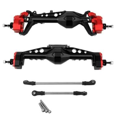 Imagem de Pothyes CNC Offset Portal Axle with Adjustable Link Mount for 1/10 RC Crawler Axial SCX10 III AXI03029 AR45P Rock Buggy LCG Chassis Cheater Rigs Upgrade Parts (red)