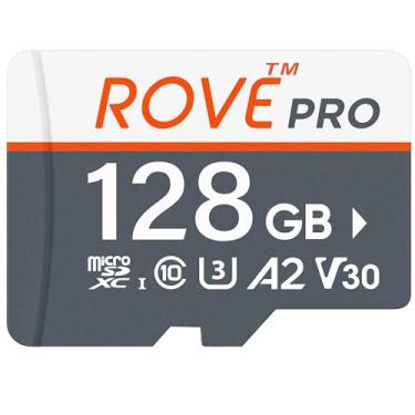 Imagem de ROVE Cartão micro SD PRO microSDXC 128 GB com adaptador SD de tamanho completo 100 MB/s velocidade de leitura, C10, U3, V30, 4K, A2 para câmera Dash, smartphones Android, tablets, jogos