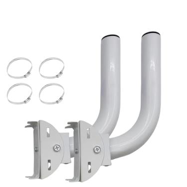Imagem de NVRTTRR Suporte Universal Sem Fio para Ponte, Poste e Montagem na Parede, Compatível com Ponto de Acesso, CPE, Antena de TV, Extensor WiFi, Estação Meteorológica e Roteador (2 Peças)