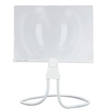 Imagem de Lupa Portátil para Pendurar No Pescoço, Ampliação 3x, Pescoço de Ganso de Alta Definição para Idosos (Branco)