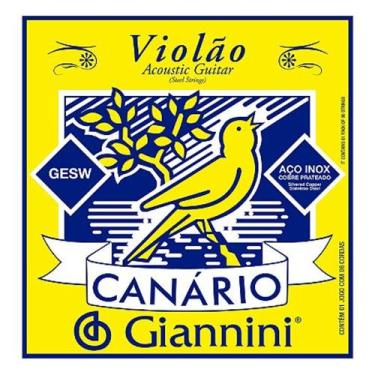 Imagem de Encordoamento para Violão Aço  Giannini Canário - canario