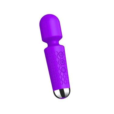 Imagem de Vibrador Varinha Mágica com 20 Vibrações e 8 Níveis de Velocidade Roxo