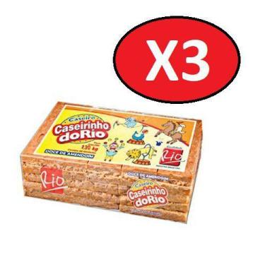 Imagem de Kit 3 Pcts Doce de Amendoim Caseirinho do Rio com 50un - 1,3Kg=150un -