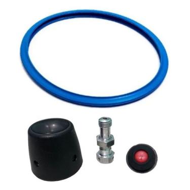 Imagem de Kit 4 Peças P/ Panela De Pressão Tramontina Vancouver 4,5 L, Preto