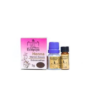 Imagem de Henna profissional eclépcya - marrom escura 3g, 0