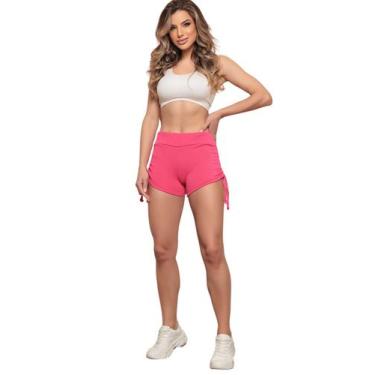 Imagem de Short Moda praia Com Ajuste Lateral Canelado 3d - Kickoff, Rosa pink, 