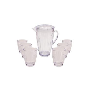 Imagem de Conjunto Jarra Elegance 7 peças Cristal - MICROMAX