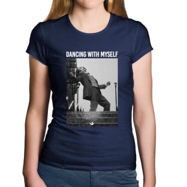 Imagem de Baby Look Algodão Dancing with myself - Foca na Moda, Marinho, G
