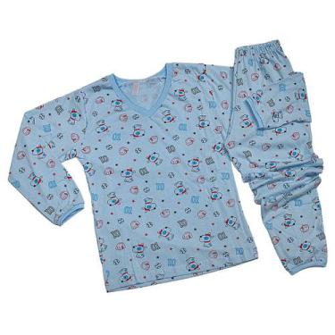 Imagem de Kit 10 Pijama Infantil Menino Algodão Roupa De Dormir Estampado - Empó