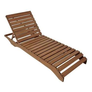 Imagem de Espreguiçadeira de Madeira para Jardim e Piscina Calis - ALF Móveis