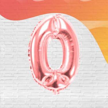 Imagem de Balão Bexiga Numerais Rose Gold 16 Polegadas Metalizado Premium - Deco
