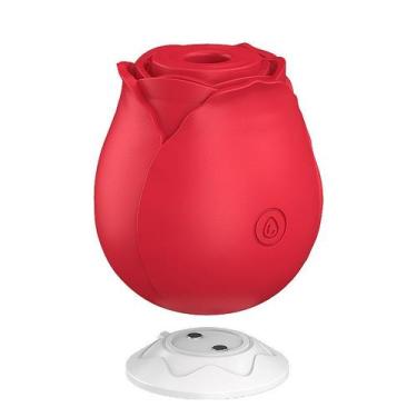 Imagem de Vibrador Feminino Flor Estimulador Rosa Clitóris 10 Vibrações - Papo d