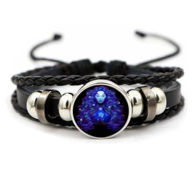 Imagem de BlingNook Pulseira Gleym, pulseira de manifestação Gleym, signos do zodíaco, pulseira espiritual, constelação do zodíaco, universo, pulseira espiritual, multicamadas, ajustável, Casezi, True Soul