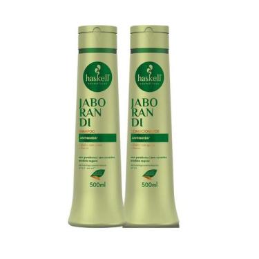 Imagem de Kit Shampoo e Condicionador Antiqueda Jaborandi Haskell 500ml