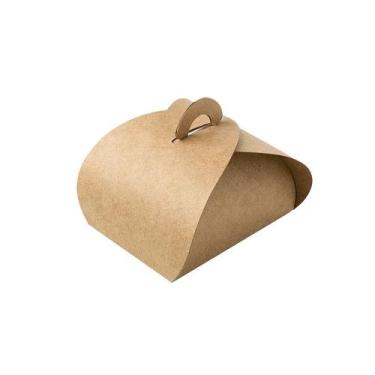 Imagem de Caixa Sacolinha 4 Brigadeiros (8cm x 8cm x 6cm) Kraft 10 unidades Assk