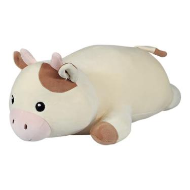Imagem de Vaca Pelúcia Deitada Almofada 50Cms - Creme - Fizzy