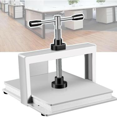 Imagem de Máquina de prensa de encadernação, prensa de papel plano A4/A3 resistente, máquina de cortar manual com haste de equilíbrio duplo para encadernação, A3