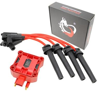 Imagem de AIP Electronics Dragon Fire Performance Power Pack com Pacote de Bobina de Ignição E Cabos de Vela de Ignição de Baixa Ohm Compatíveis/Substituição para 2003 2004 2005 2006 2007 2008 Mini Cooper 1.6L