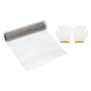 Imagem de PATIKIL 101 cm C x 40 cm L tela de arame tecido, tela de filtro de ventilação de ar de aço inoxidável 8 malha 304 com luvas para janela tampa de ventilação de segurança filtragem cerca de animais