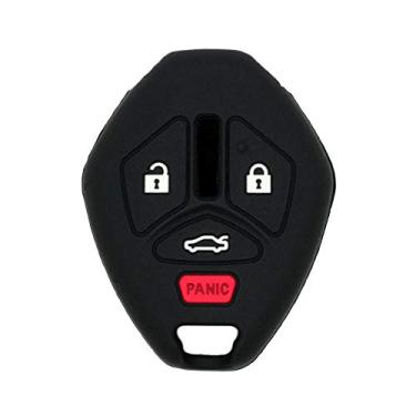 Imagem de SEGADEN Capa protetora de silicone com suporte para capa protetora compatível com MITSUBISHI 4 botões controle remoto chaveiro CV4522 preto