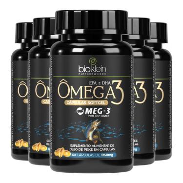 Imagem de Kit 6 Ômega 3 Meg-3 60 Cápsulas Softgel Super EPA DHA - Bioklein