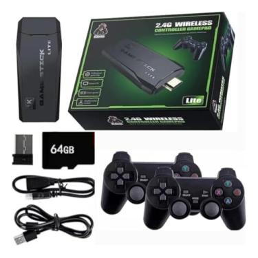 Imagem de Vídeo Game Retrô Game Stick Lite 4k Hdmi 64gb 20.000 Mil Jogos Com 2 Controles Sem Fio