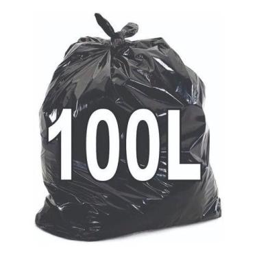 Imagem de Saco De Lixo 100 Lts Preto - 100 Unidades - Resistente - HIGIPACK
