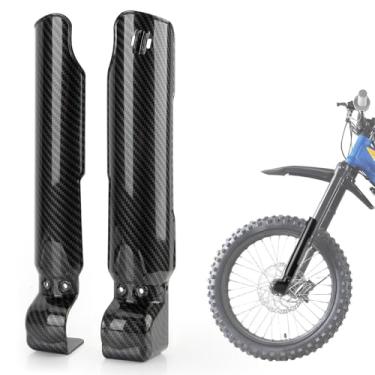 Imagem de Capa de garfo dianteiro para Surron, PSLER Protetores de garfo dianteiro de fibra de carbono Proteção contra choque para Surron Light Bee X/S/LBX Segway X260 X160 Bicicleta elétrica de terra