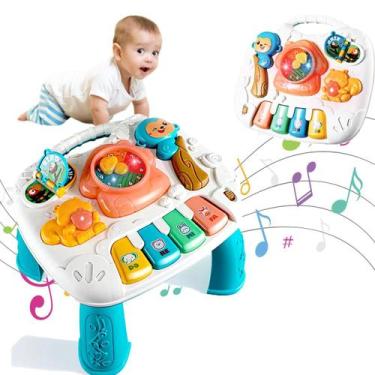 Imagem de Mesa Didática Infantil Mesinha Interativa Educativa Som Luz Atividades