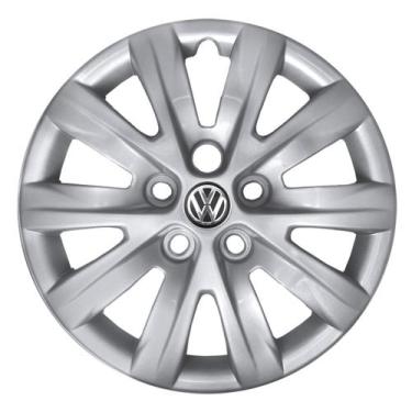 Imagem de Calota Aro 14 049CB-PTA + Emblema Alumínio VW 3D - Garagem Online Grid