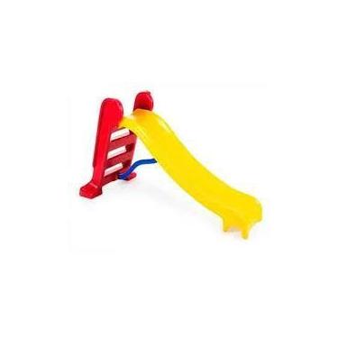 Imagem de Escorregador infantil médio  Amarelo com Vermelho ou Azul - CHBRINK